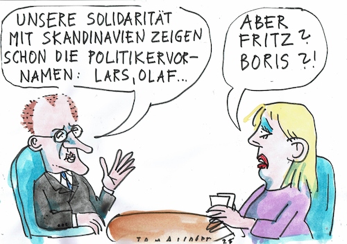 Cartoon: Vornamen (medium) by Jan Tomaschoff tagged merz,grönland,usa,merz,grönland,usa