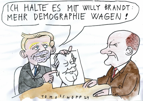 Cartoon: Wagen (medium) by Jan Tomaschoff tagged lindner,demografie,renten,sparen,lindner,demografie,renten,sparen