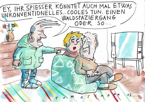 Cartoon: Wald (medium) by Jan Tomaschoff tagged retro,natursehnsucht,biedermeier,retro,natursehnsucht,biedermeier