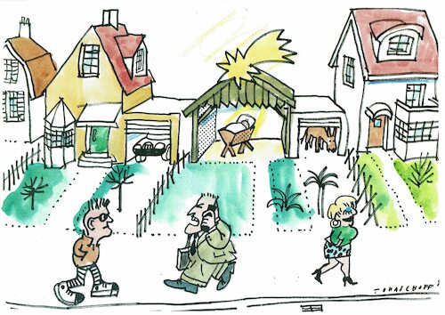 Cartoon: Weihnachten3 (medium) by Jan Tomaschoff tagged armut,hektik,zuwendung,weihnachten,armut,hektik,zuwendung,weihnachten
