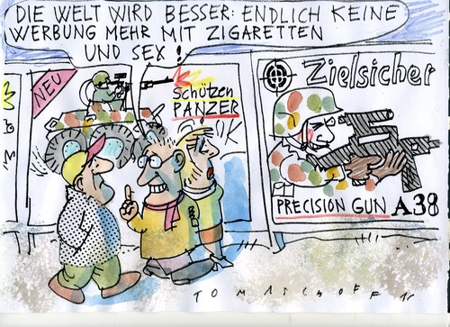 Cartoon: Werbung (medium) by Jan Tomaschoff tagged werbung,rauchen,werbung,sex,rauchen