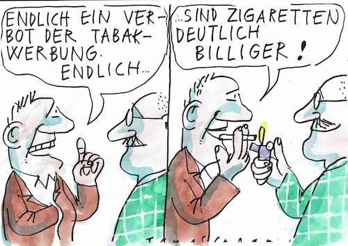 Cartoon: Werbung (medium) by Jan Tomaschoff tagged rauchen,gesundheit,rauchen,gesundheit
