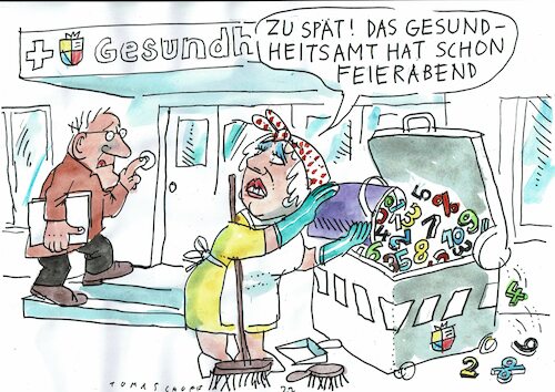 Cartoon: Zahlen (medium) by Jan Tomaschoff tagged corona,statistik,gesundheitsamt,corona,statistik,gesundheitsamt