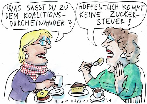 Cartoon: Zuckersteuer (medium) by Jan Tomaschoff tagged zucker,ernähreung,gesundheit,steuern,zucker,ernähreung,gesundheit,steuern