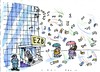 Cartoon: Billiges Geld (small) by Jan Tomaschoff tagged zinsen,banken,inflation