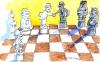 Cartoon: Chess (small) by Jan Tomaschoff tagged chess schach