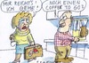 Cartoon: coffee to go (small) by Jan Tomaschoff tagged ehe,trennung,partnerschaft