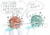 Cartoon: Datenschutz (small) by Jan Tomaschoff tagged viren,pandemie,datenschutz