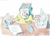 Cartoon: Digital (small) by Jan Tomaschoff tagged digitalisierung,pc,denken,gehirn