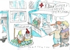 Cartoon: Krankenhauspersonal (small) by Jan Tomaschoff tagged krankenhaus,fachkräftemangel