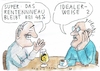Cartoon: Rentenniveau (small) by Jan Tomaschoff tagged rentenniveau,kasse,demografie