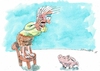 Cartoon: Schrecken (small) by Jan Tomaschoff tagged sparen,geld,finanzen