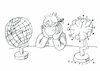 Cartoon: Virus 2 (small) by Jan Tomaschoff tagged gesundheit,virus,corona,epidemie