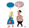 Cartoon: conversation (small) by draganm tagged woman conversation fashion