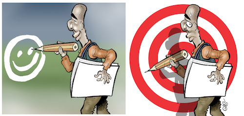 Cartoon: cartoonist target (medium) by Damien Glez tagged cartoonist,target,designer,media,press,cartoonist,target,designer,media,press