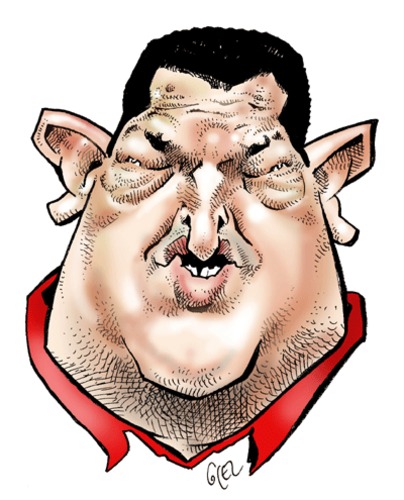 Cartoon: Hugo Chavez (medium) by Damien Glez tagged caricature,chavez