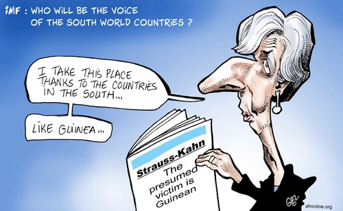 Cartoon: IMF (medium) by Damien Glez tagged imf,chrisine,lagarde