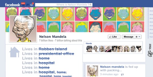 Cartoon: Mandela (medium) by Damien Glez tagged nelson,mandela,south,africa