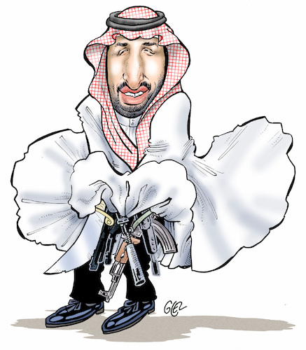 Cartoon: Mohammed bin Salman (medium) by Damien Glez tagged saudi,arabia,prince,salman,mohammed,bin,saudi,arabia,prince,salman,mohammed,bin