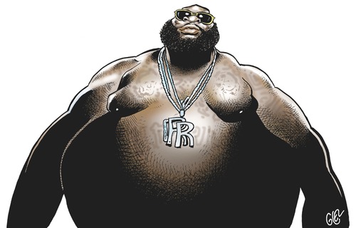 Cartoon: Rick Ross (medium) by Damien Glez tagged rick,ross