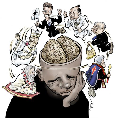 Cartoon: Sects in Africa (medium) by Damien Glez tagged sects,africa,religion