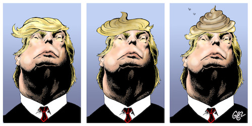 Cartoon: Shithole president (medium) by Damien Glez tagged donald,trump,shithole,countries,africa,america,united,states,donald,trump,shithole,countries,africa,america,united,states