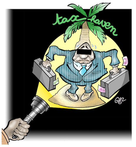 Cartoon: Tax haven (medium) by Damien Glez tagged tax,haven,finance,capital,money,tax,haven,finance,capital,money