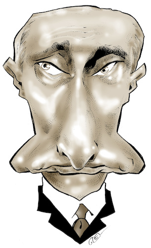 Cartoon: Vladimir Putin (medium) by Damien Glez tagged vladimir,putin,poutine,russia,vladimir,putin,poutine,russia