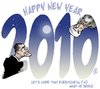 Cartoon: 2010 (small) by Damien Glez tagged 2010 new year