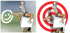 Cartoon: cartoonist target (small) by Damien Glez tagged cartoonist,target,designer,media,press