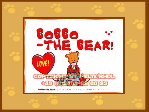 Cartoon: Bobbo der Bär - Cover Design (medium) by FeliXfromAC tagged bobbo,the,bear,bär,tiere,animals,niedlich,whimsical,hadyogo,wallpaper,felix,alias,reinhard,horst,ecard,glück,greetings,glückwünsche,love,liebe