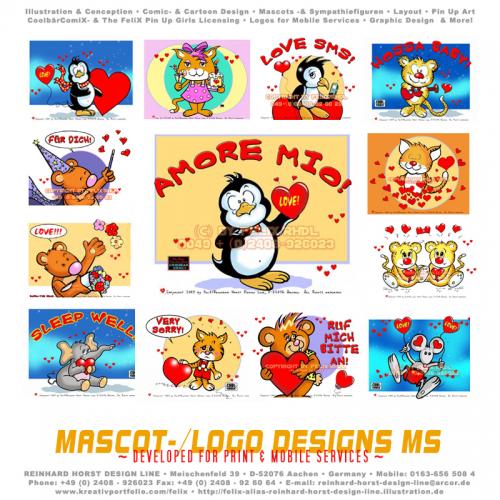 Cartoon: Cartoon Poster Designs (medium) by FeliXfromAC tagged mascots,animal,tier,characterdesign,figuren,karte,gruss,birthday,happy,eichhörnchen,chipmunk,whimsical,felix,alias,reinhard,horst,design,line,red,love,herzen,beziehung,aachen,katze,cat,party,greeting,card,stockart,comic,cartoon,ping