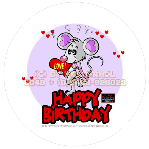 Cartoon: Cartoon Verpackungs Design (medium) by FeliXfromAC tagged birthday,happy,lila,lovecrazy,leo,animal,tier,musik,music,maus,love,liebe,mice,mouse,package,kuchenschachtel,schachtel,verpackung,illustration,comic,cartoon,illustrator,aachen,germany,sympathiefigur,mascot,character,line,design,horst,reinhard,alias,felix