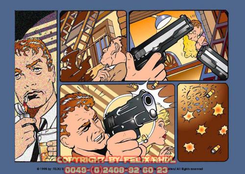 Cartoon: Sample 02 from LBS Comichaus CD (medium) by FeliXfromAC tagged ollywood,classic,poster,film,noir,crime,felix,alias,reinhard,horst,aachen,frau,woman,action,comic,design,line,detektive