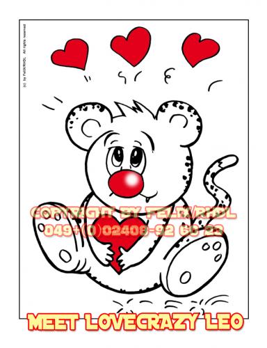 Cartoon: Study for Lovecrazy Leo (medium) by FeliXfromAC tagged leo,love,tiere,lovecrazy,character,design,handy,wallpaper,leopard,gitarre,gesang,comic,comix,cartoon,felix,alias,reinhard,horst,stockart,