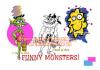 Cartoon: Funny Monsters Layouts (small) by FeliXfromAC tagged monster mutants layout frau mann man woman felix alias reinhard horst horror aachen design line comic cartoon love 