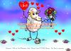 Cartoon: Sheep in Love (small) by FeliXfromAC tagged schaf sheep blumen herz felix alias reinhard horst comic cartoon love liebe design line aachen tier tiere animal animals illustration grüße greeting card stockart