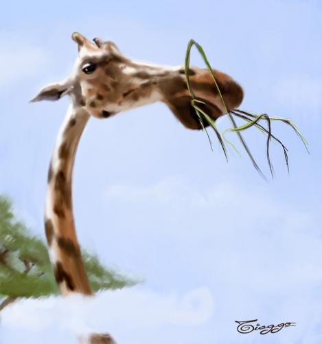 Cartoon: Giraffe (medium) by Tiaggo Gomes tagged amorim,caricatura,tiaggo,caricature