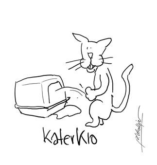 Cartoon: Katerklo (medium) by Jo Drathjer tagged gleichberechtigung,katerklo,helge,katze,kater,hinsetzen,stehpinkler,pinkeln,pissen,männer,wc