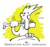 Cartoon: Die Zaehne nicht vergessen. (small) by Jo Drathjer tagged zähne,zahnbürste,badezimmer,waschbecken,mund,hygiene,zaehneputzen,ehehygiene,toothbrush,brushing,teeth,confused,bürste