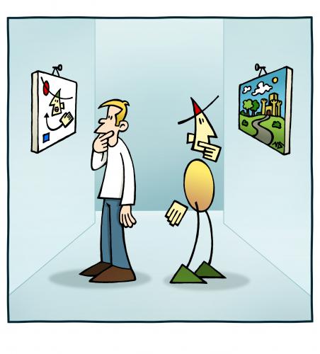 Cartoon: Kunst (medium) by volkertoons tagged kunst,art,cartoon,volkertoons,volker,dornemann,humor,lustig,museum,kunst,abstrakt,abstraktionismus,ästhetik,bildene kunst,galerie,gemälde,konstruktivismus,kubismus,kunstaustellung,malerei,museum,motiv,performance art,realismus,vernissage,realität,fiktion,bildene,performance,art,besucher,kunstverständnis,gegensatz,realtiät