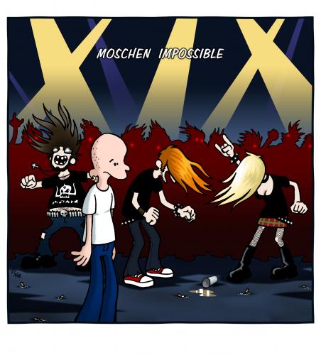 Cartoon: Moschen Impossible (medium) by volkertoons tagged volkertoons,cartoon,metal,dancing,moschen,headbanging,headbanging,lifestyle,szene,metal,moschen,jugendbewegung,jugend,aggressionen,heavy metal,musik,konzert,haare,tanzen,glatze,pech,außenseiter,alleine,zugehörigkeit,heavy,fans