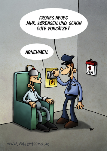 Cartoon: Sörensen - die Karte (medium) by volkertoons tagged volkertoons,cartoon,schwarzer,humor,black,lustig,funny,albern,todesstrafe,gefängnis,prison,hinrichtung,tod,death,henker,schwarzer humor,albern,todesstrafe,gefängnis,hinrichtung,henker,tod,sterben,strafe,justiz,vorsatz,schwarzer,humor