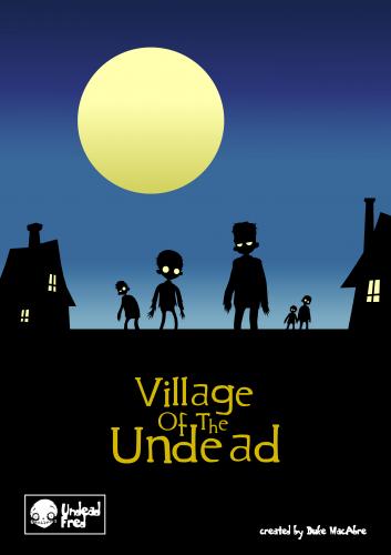 Cartoon: Village Of The Undead (medium) by volkertoons tagged creeps,creepy,horror,vollmond,mond,moon,full,people,village,fantasy,dark,halloween,zombies,zombie,funny,spooky,tod,untot,tot,death,undead,dead,illustration,volkertoons,cartoon