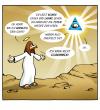 Cartoon: Gottes Sohn (small) by volkertoons tagged cartoons volkertoons jesus christus christ religion gott god schwimmen
