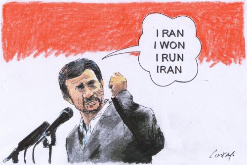 Cartoon: Iran (medium) by Lindsay Foyle tagged iran,election,democracy