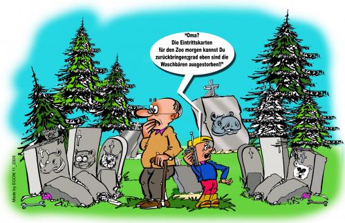 Cartoon: Artensterben (medium) by cartoonist_egon tagged tierarten,sterben,ausrottung,natur