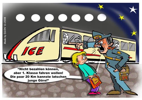Cartoon: Rausschmiss (medium) by cartoonist_egon tagged db,zug,service,schüler,reisen