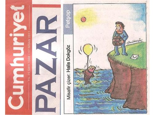 Cartoon: Cumhuriyet Pazar (medium) by halisdokgoz tagged cumhuriyet,pazar