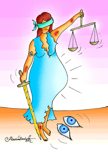 Cartoon: JUSTICE (medium) by halisdokgoz tagged justice,dokgoz